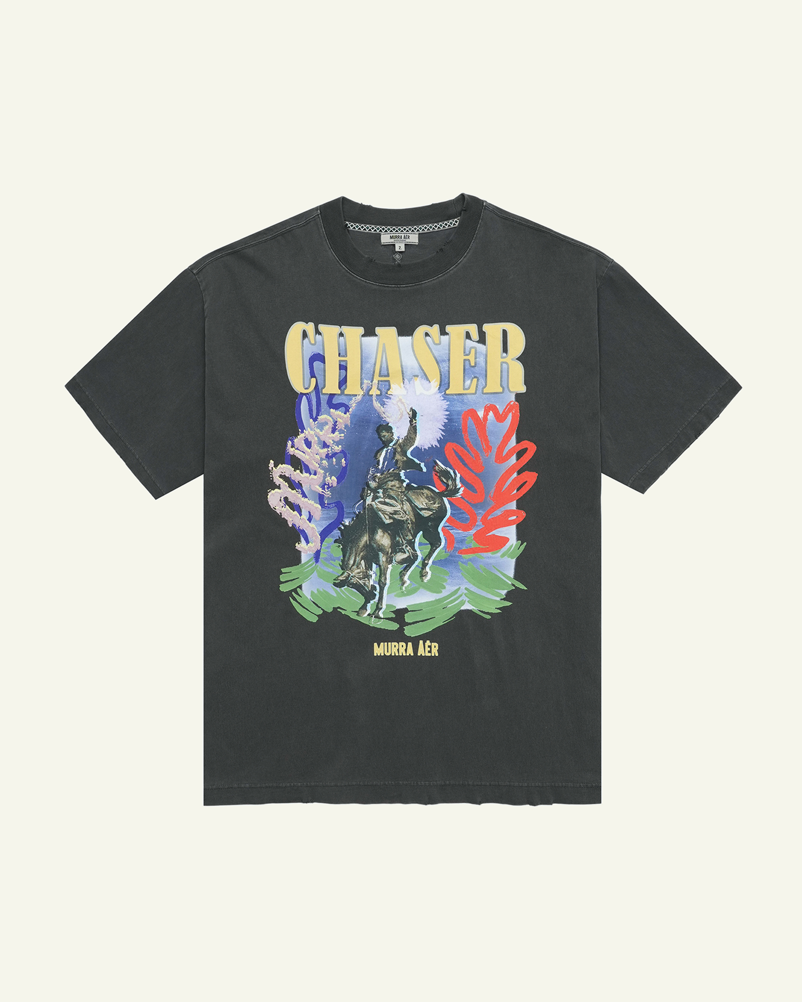 CHASER PIGMENT T-SHIRT _ CHARCOAL
